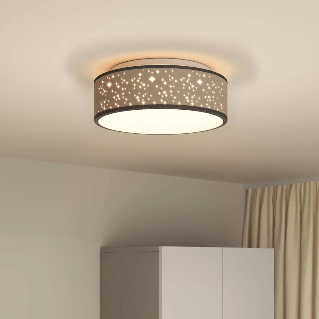 Lampada da soffitto Nero 38 x 38 x 13,5 cm Tessuto CFW7019842