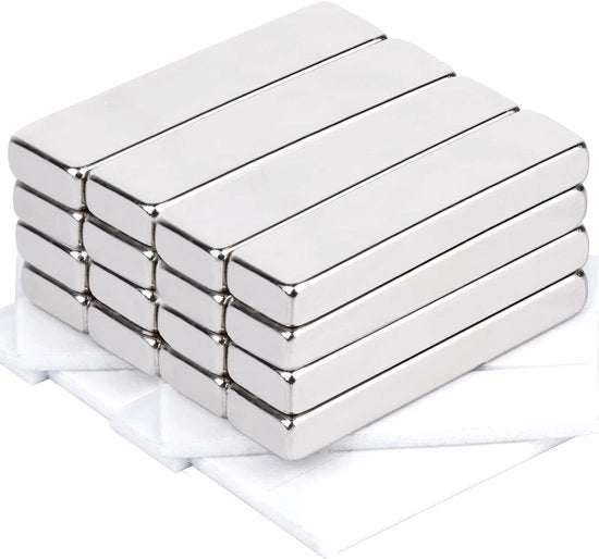 16 pezzi di magneti forti grandi, 40 x 10 x 5 mm magneti neodimio forti extra magneti forti piani magneti forti adesivi magneti forti per tavolo magnetico magneti per frigorifero magneti rettangolari per frigorifero