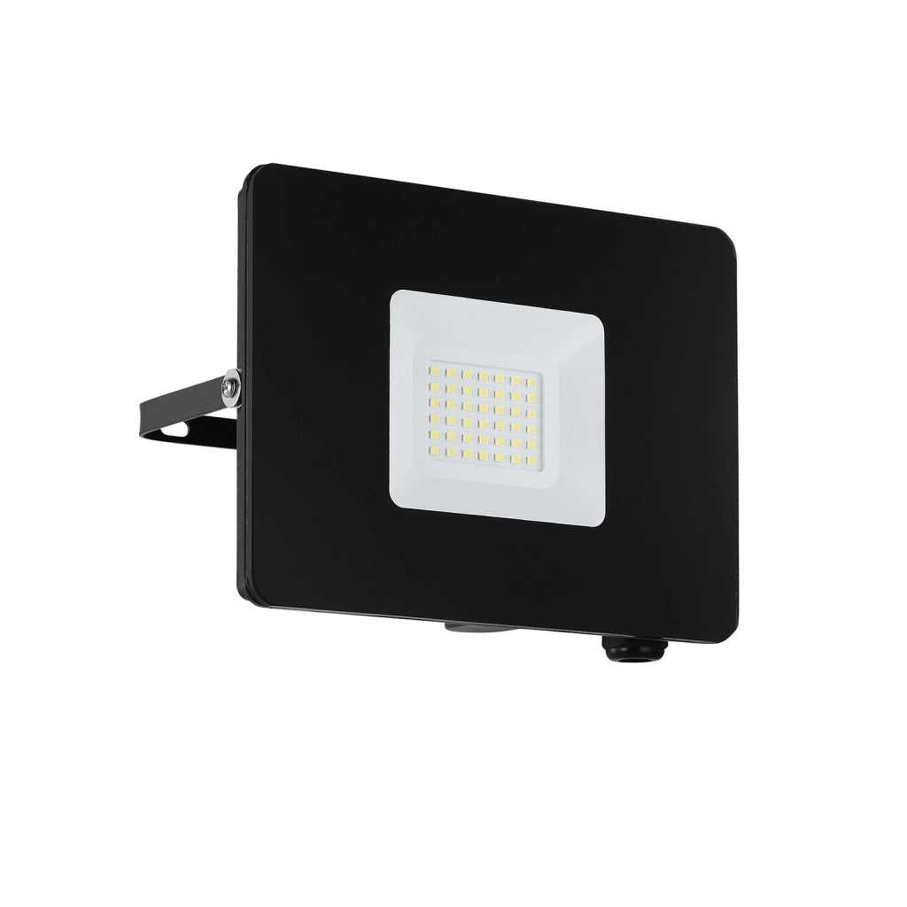 Faretto Esterno Moderno Faedo 3 Alluminio Nero Vetro Led