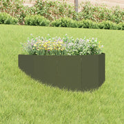 Bordura per Prato 100 x 45 cm Acciaio Verde Oliva 8008895