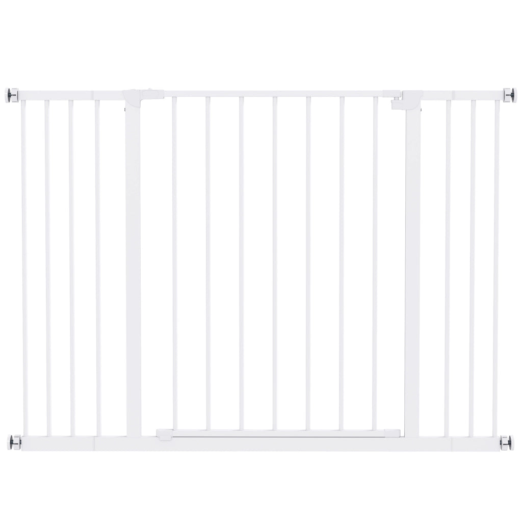 Cancello di Sicurezza per Scale e Porte ¨C Minimal ¨C Bianco Acciaio 76-107 cm