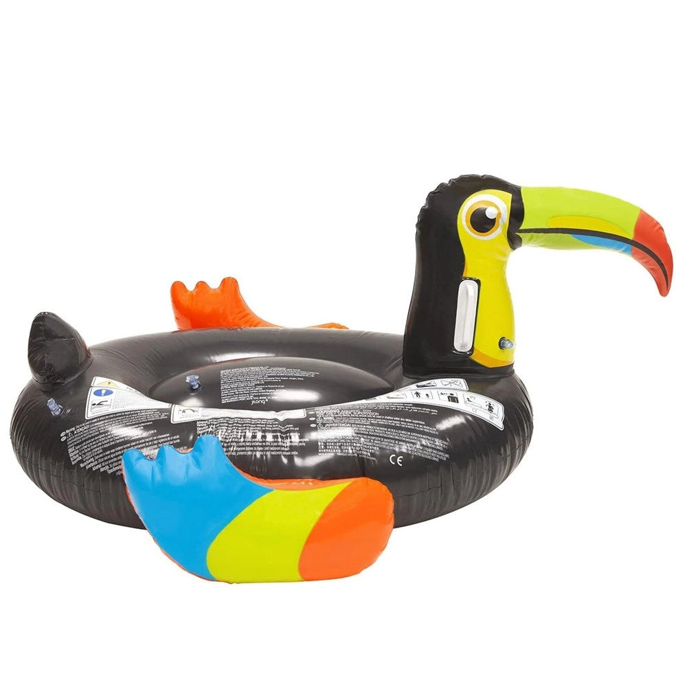 Trade Shop - Gonfiabile Forma Di Tucano Materasso Galleggiante Piscina Spiaggia 128x104x60cm 016142 -