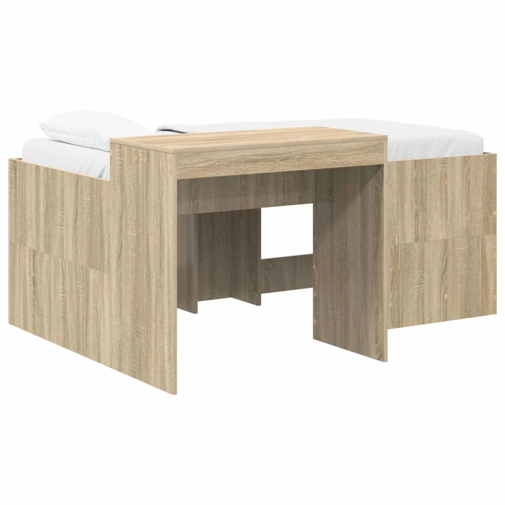 Letto alto per bambini con scrivania Rovere Sonoma 3422669