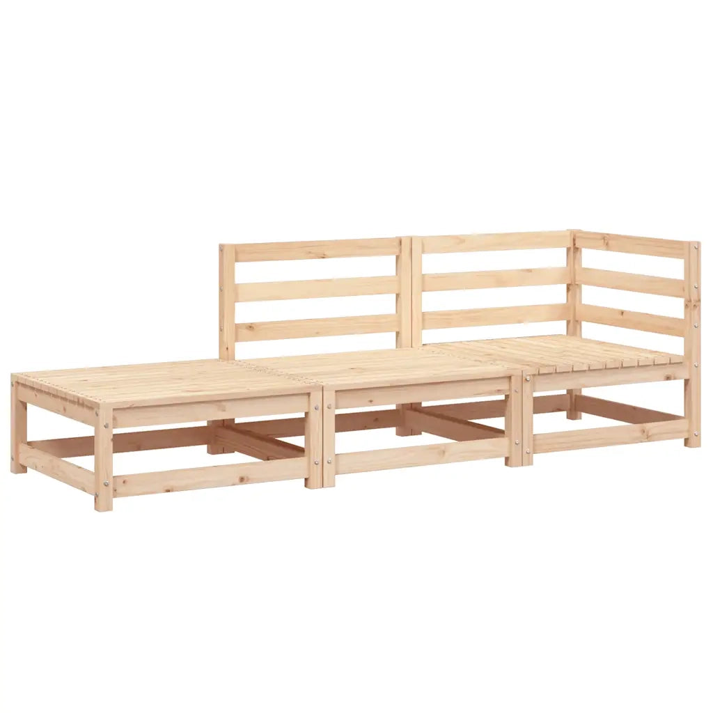 Divano da Giardino con Poggiapiedi 2 Posti Legno Massello Pinocod mxl 110287