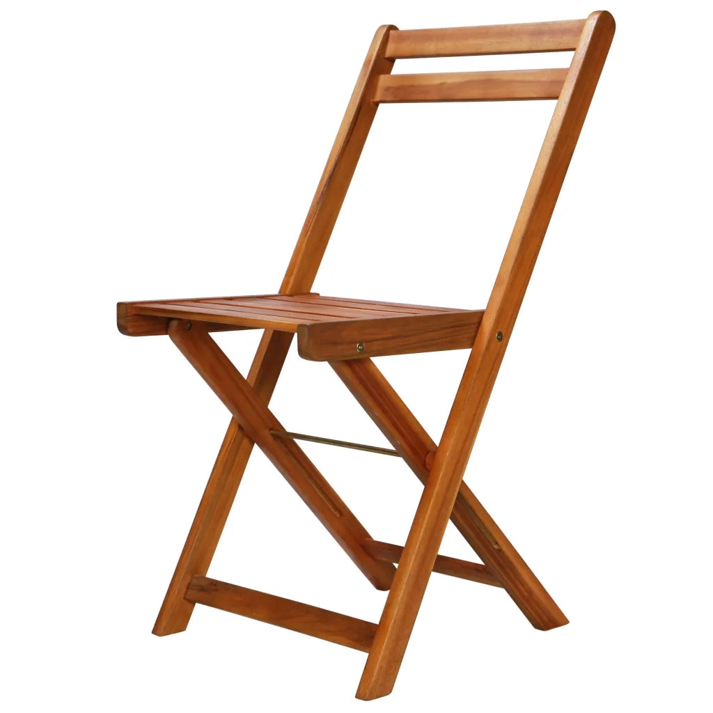 Set da Bistrot 3 pz Pieghevole in Legno Massello di Acacia 44015