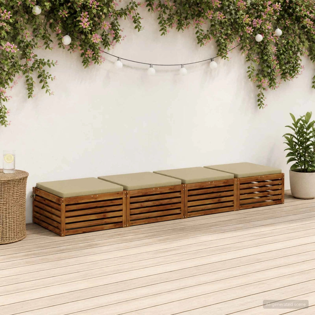 Cuscini per Sedia in 4 Pezzi SOEST 4 pz 100% Poliestere 944646