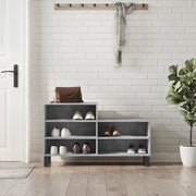 Scarpiera-Scaffale per scarpe Grigio Cemento 102x36x60 cm in Legno Multistrato 542590