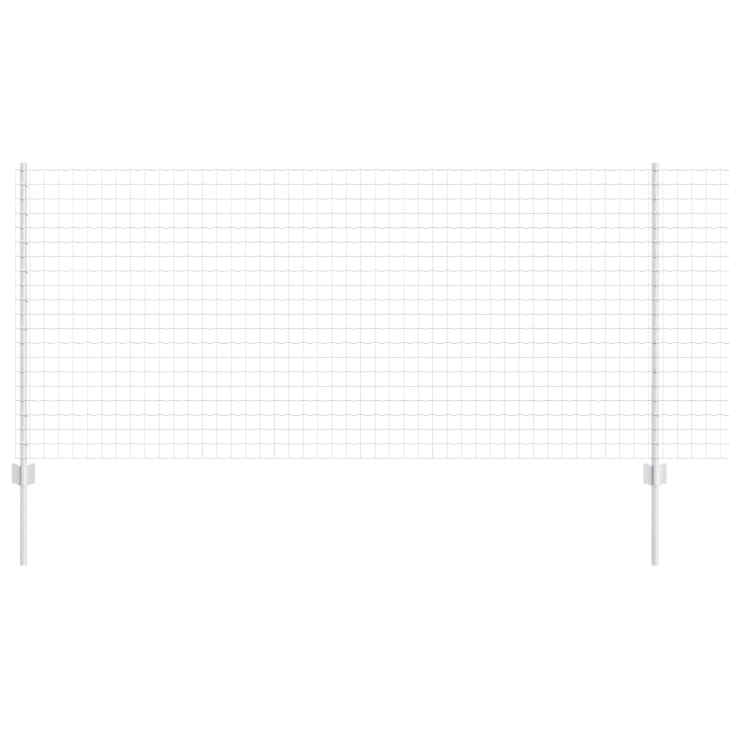 Recinzione Euro con 10 Post Silver 1x10 m Acciaio