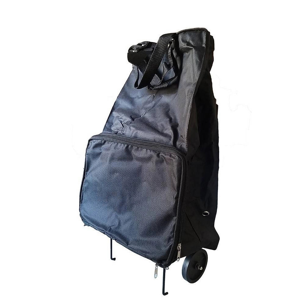 Trade Shop - Carrello Trolley Portaspesa Richiudibile 2 Ruote Salvaspazio Portatile 30 Lbs -