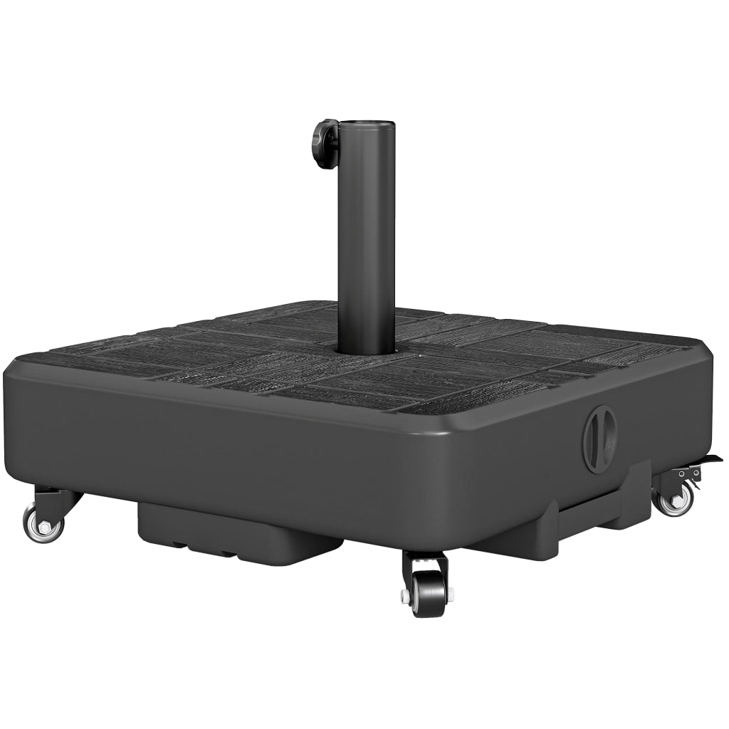 Socle Parasol con Ruote Riempibile ¨C zephmum ¨C 48x48x38.5 cm Nero