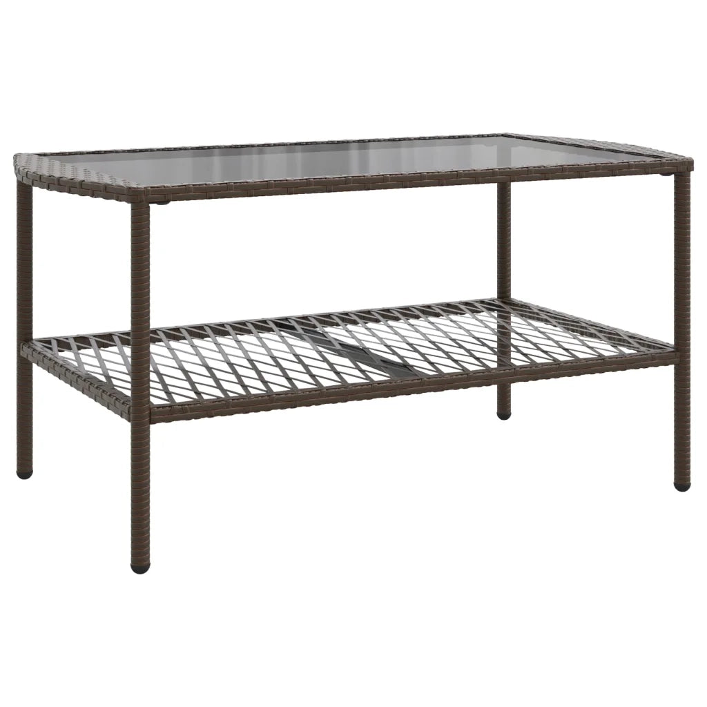 Set Divano da Giardino 4 pz con Cuscini Marrone in Polyrattan 368728