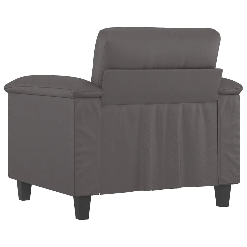 Poltrona-Divano Sedia Grigia 60 cm in Similpelle 636337