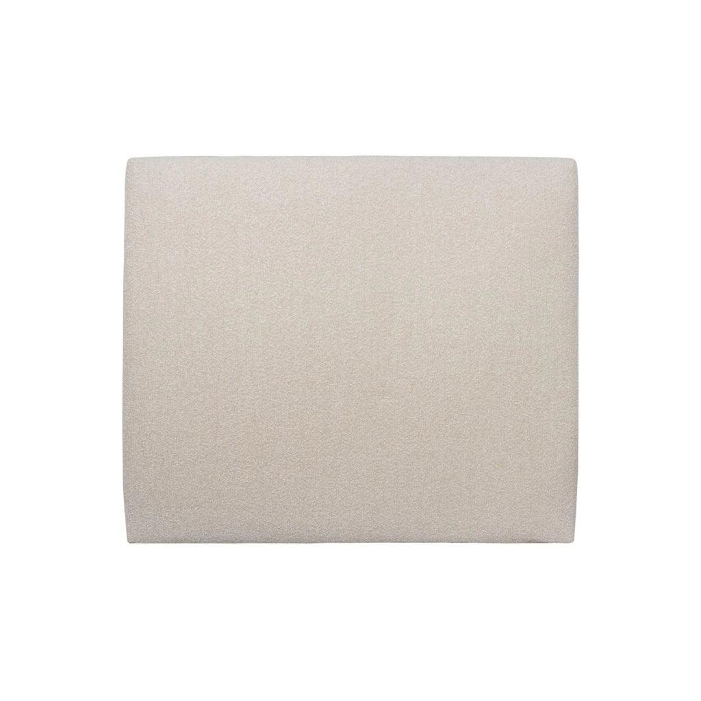 Testiera in tessuto bouclé beige chiaro liscio L200 cm