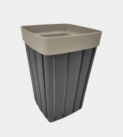 Portaspazzolino Bicchiere Doga Accessorio Bagno Grigio 7,5 x 7,5 x 12 cm