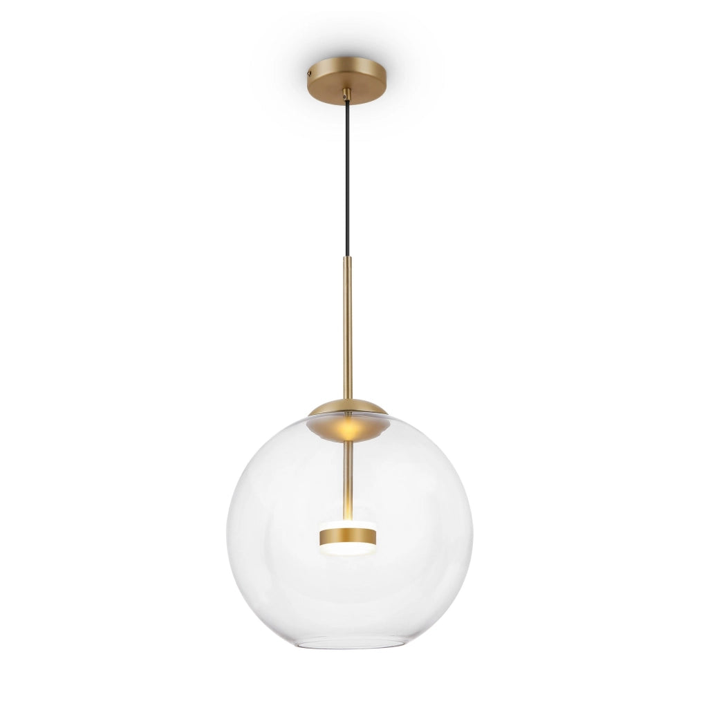 Lampada pendente Modern in Metallo e Vetro Cometa Opaco Oro