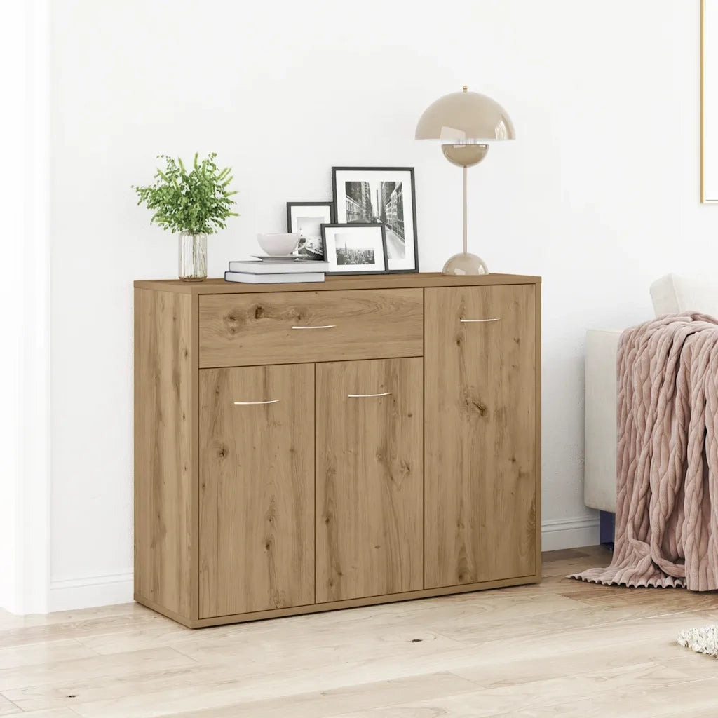 Credenza Rovere Artigianale 88x30x70 cm in Legno Multistrato 861141