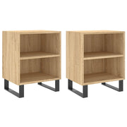 Set di 2 Comodini | Armadio da Notte | Mobiletto da notte Rovere Sonoma 40x30x50 cm in Legno Multistrato