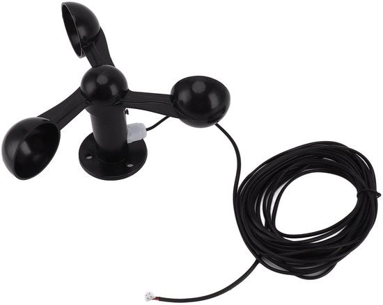 Anemometro - Sensore di Velocità del Vento - Resistente e Duraturo - Cavo Acquapligato 8 Metri - Ideale per Misurazioni Meteorologiche - Adatto per l'Esterno...