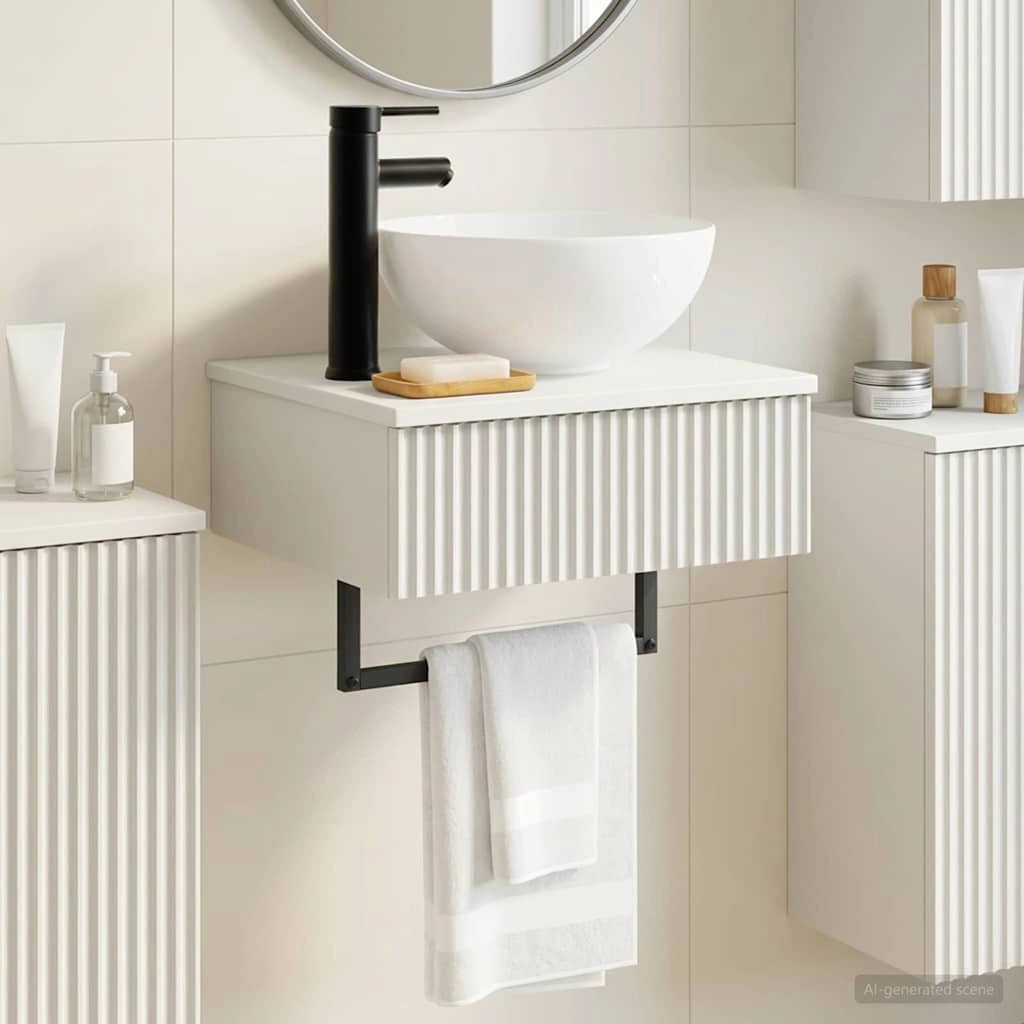 Lavabo da Parete Bianco 40 x 35 x 39 cm Legno ingegnerizzato 890168
