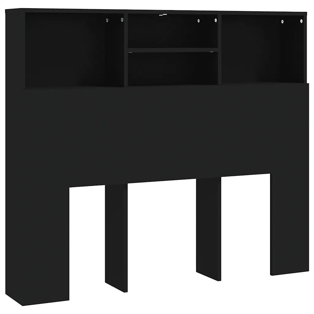 Testiera | Testata con Contenitore Nera 120x19x103,5 cm