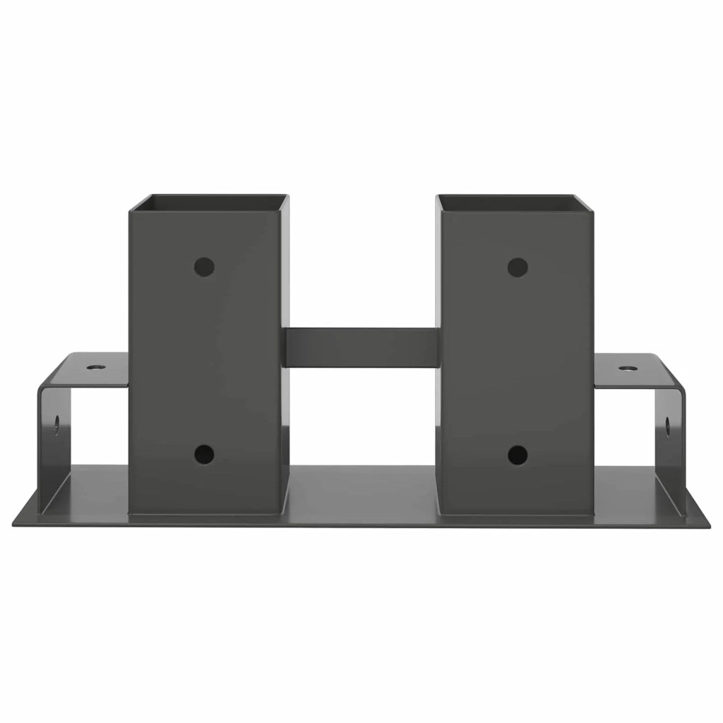 Aiuto per Impilare Legna 2 pcs Antracite 34 x 10 x 15 cm Acciaio 42030117