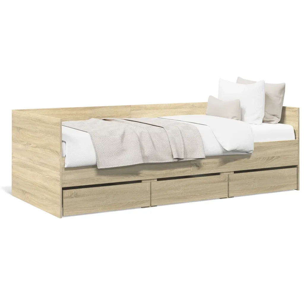 Divano Letto con Cassetti senza Materasso 75x190 cm 3280834