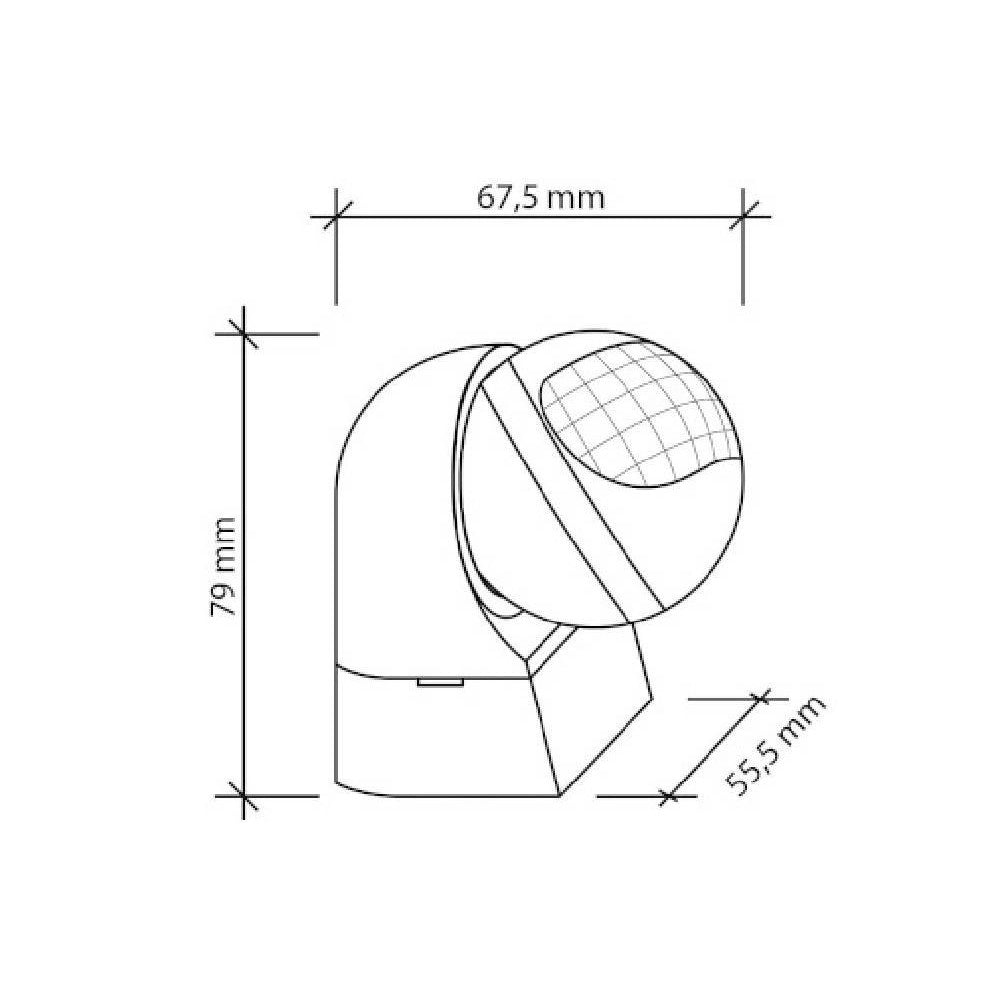Trade Shop - Sensore Di Movimento A Infrarossi Per Lampadine Max 800 Watt Ip44 Bianco Yca1008 -