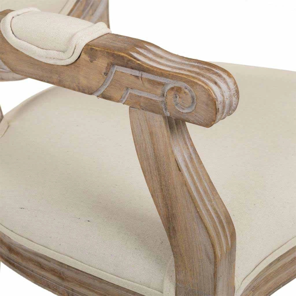 Sedia in legno imbottita beige 55x46x48/96h