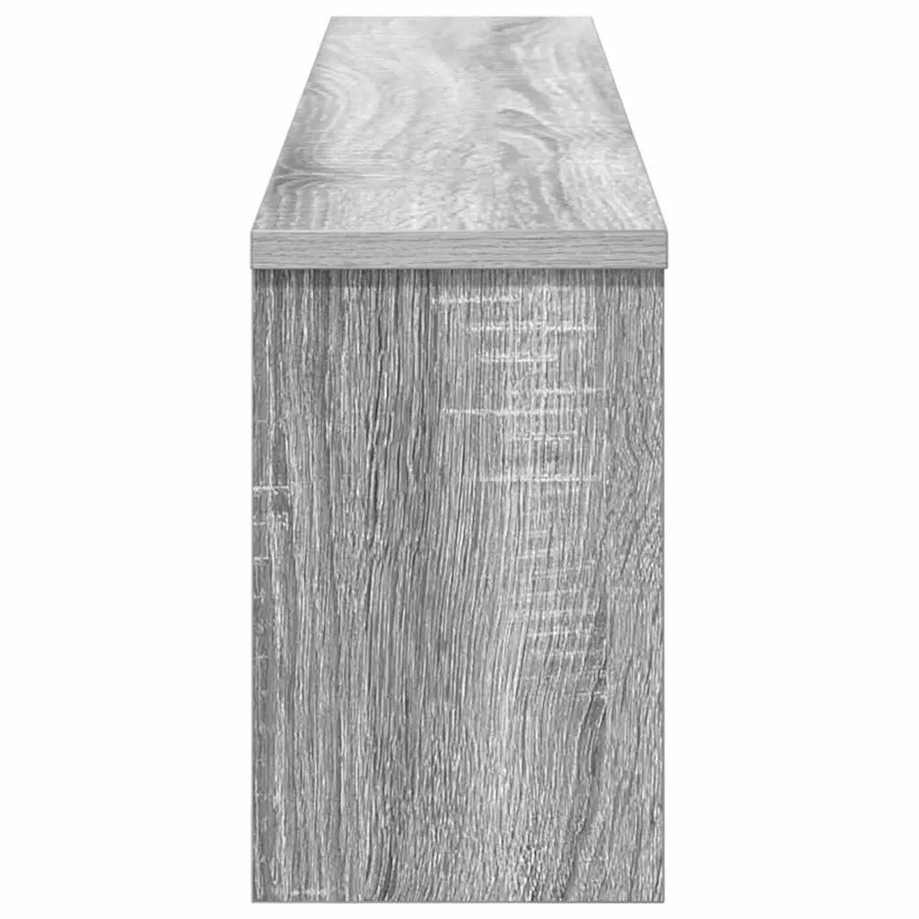 vidaXL Appendiabiti a muro Grigio sonoma 100 x 16 x 26 cm