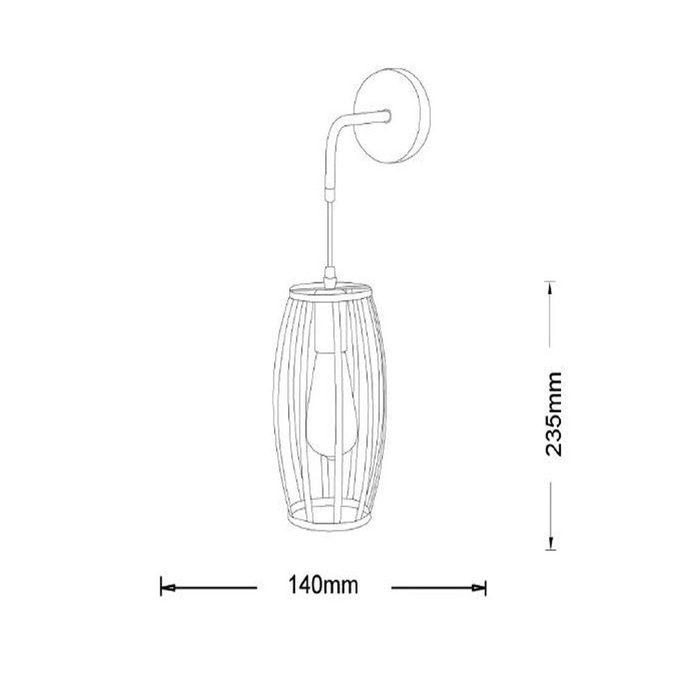 Trade Shop - Applique Parete Pendente A Forma Ovale 3d Stile Minimal Portalampada Attacco E27 Aq53 - Nero