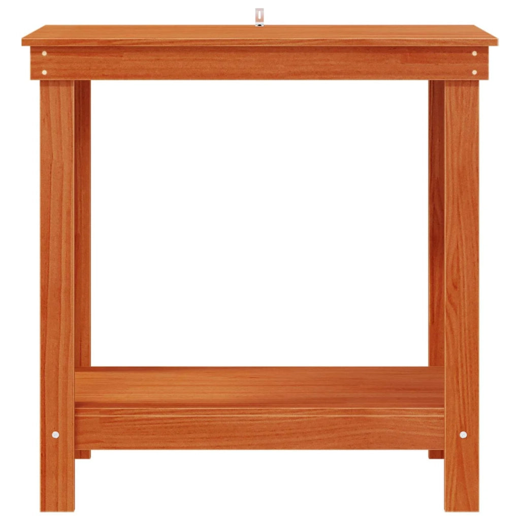 Banco da lavoro con lo scaffale Marrone Cera 80 x 50 x 80 cm