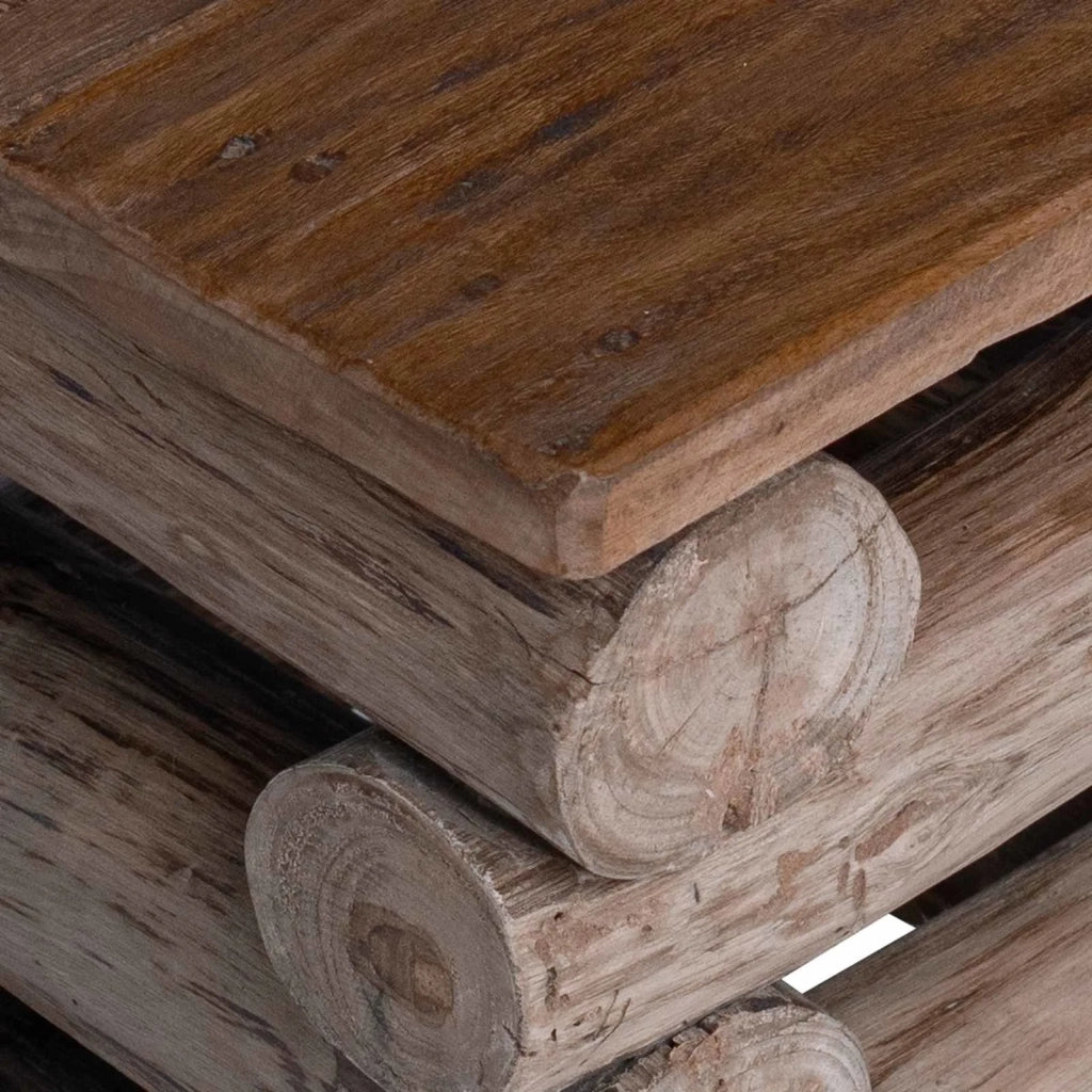 Pouf Naturale 30 x 30 x 38 cm Legno di teak solido 42012368