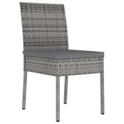 Sedie da Pranzo per Giardino 2 pz | Sedie da Esterno in Polyrattan Grigio