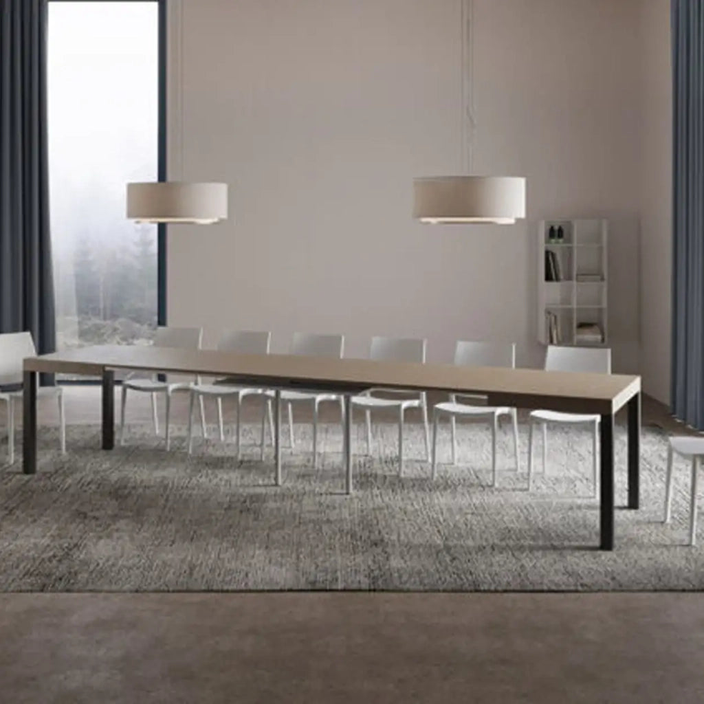 Tavolo allungabile 120/380x90 cm Everyday Premium tortora gambe antracite