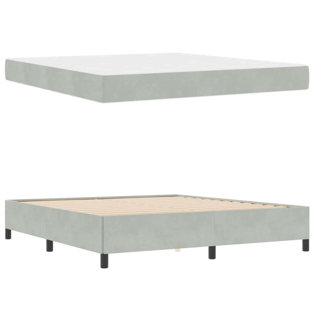 Struttura del letto Grigio chiaro 180 x 200 cm Tessuto 3399078