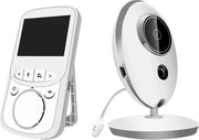 Baby Monitor con Camera - Monitor per Bambini con Camera - Temperatura e Video - Intercom - Display LCD 2.4 Pollici - Batteria 750 mAh - Sensore CMOS - Bianco