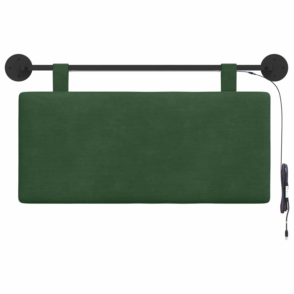 Testiera sospesa Con luce LED Verde Giungla Tessuto in Cords