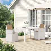 Sedie da pranzo da giardino 2 pcs Bianco e Tortora PP 8000004