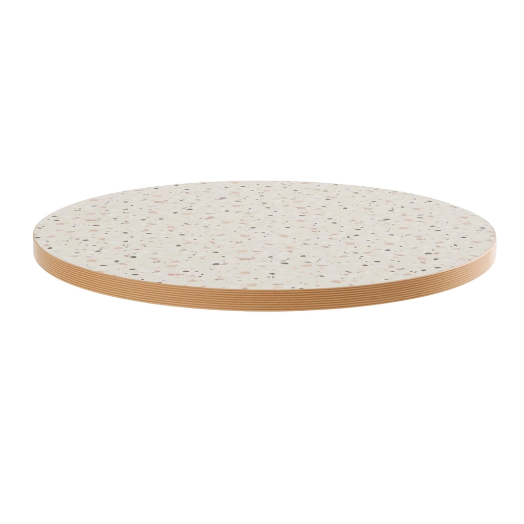 Oviala - Piano tavolo rotondo in melamina terrazzo 60 cm