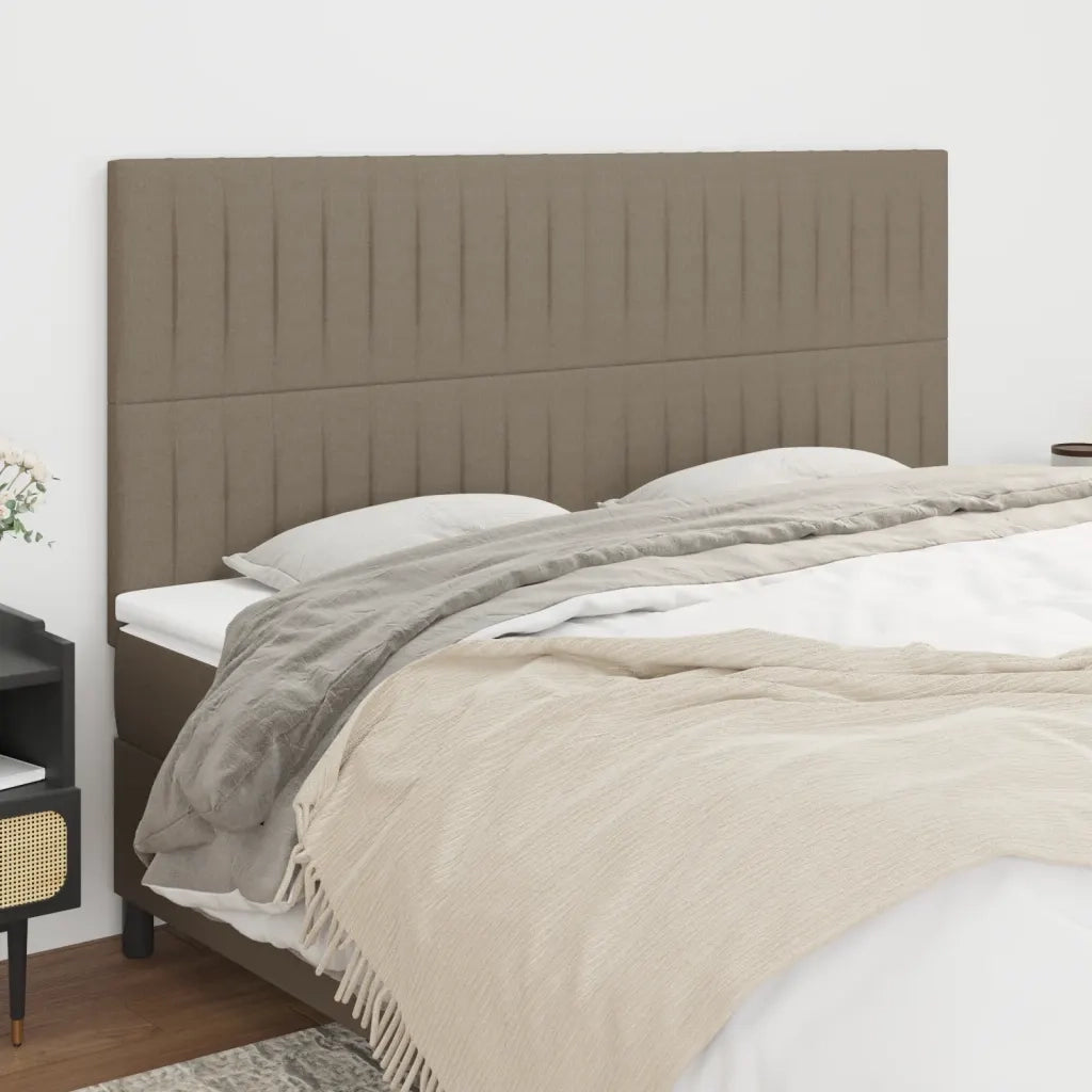 Testiera per letto Tortora 180x5x118/128 cm Tessuto