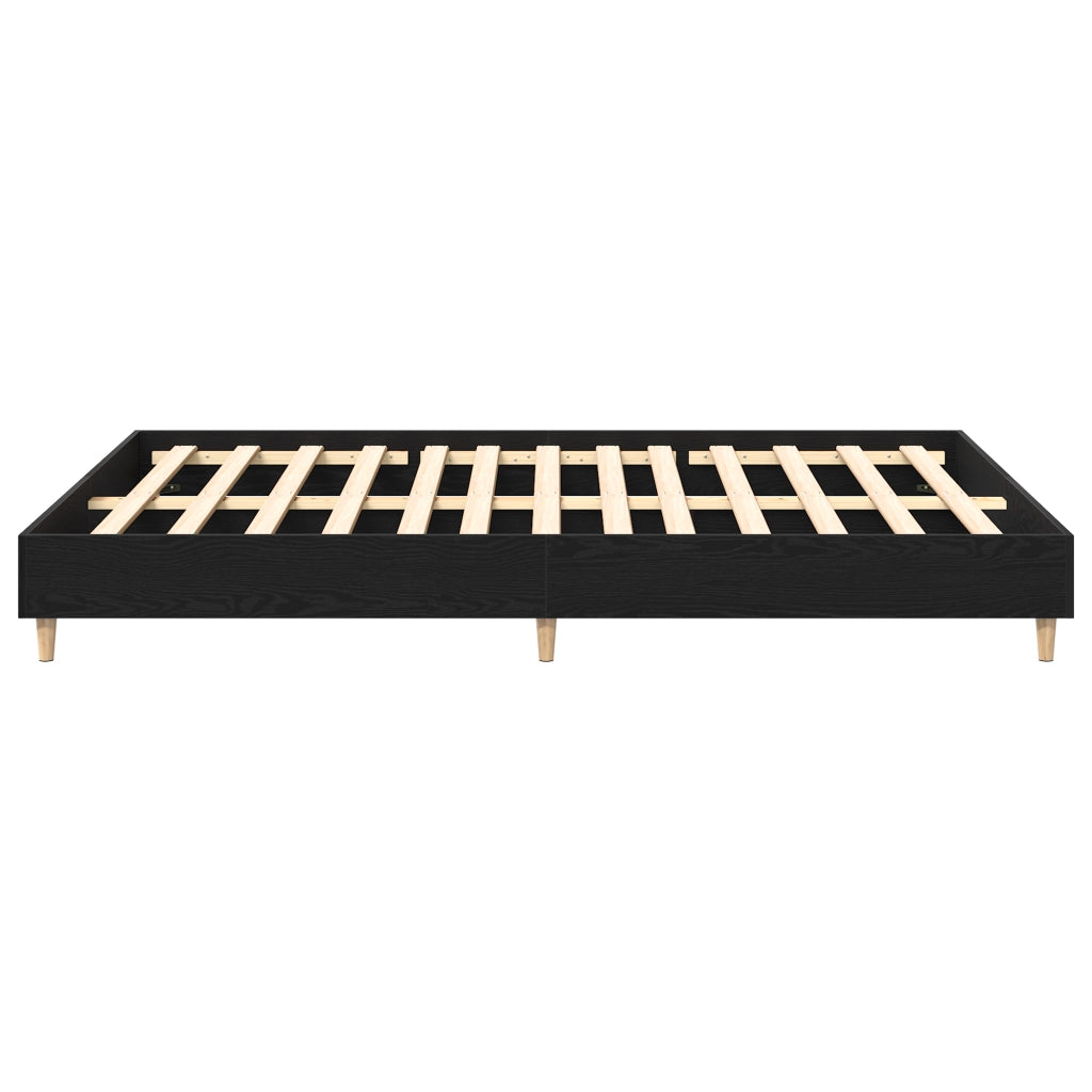 Struttura letto rovere nero 150x200 cm