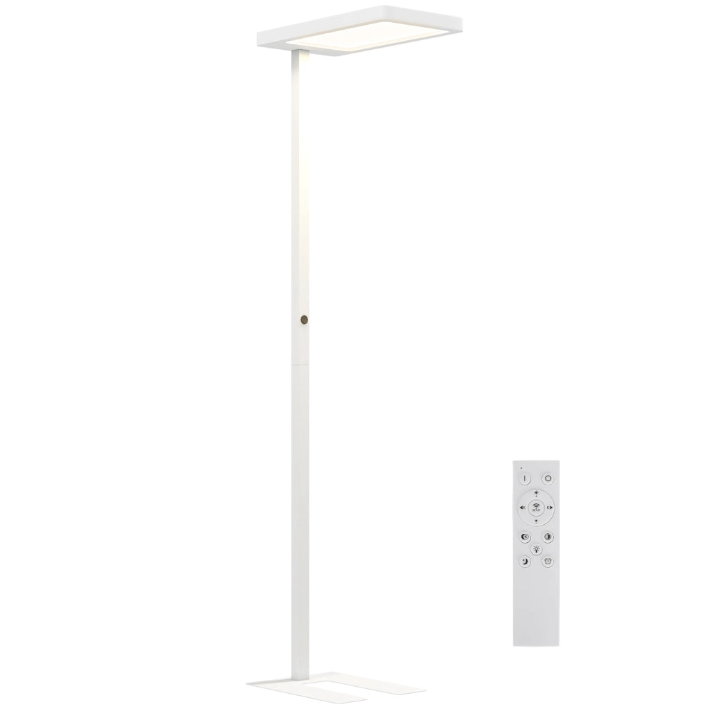 Lampada da terra LED ¨C zephmum ¨C Bianco, metallo, plastica