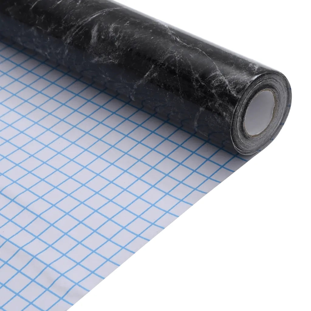 Adesivi per Mobili Autoadesivi Nero Marmoreo 90x500 cm in PVC CFW9655628