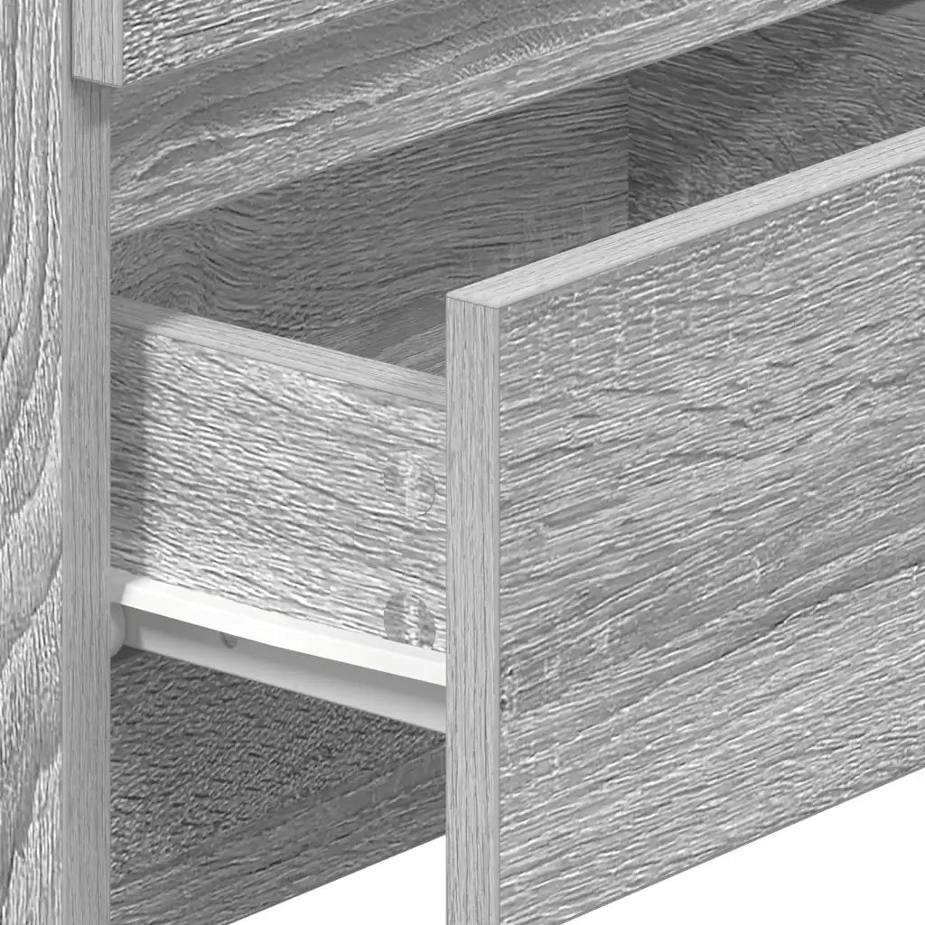 Comodini 2 pz con 2 Cassetti Grigio Sonoma 40x33x60 cm 858571