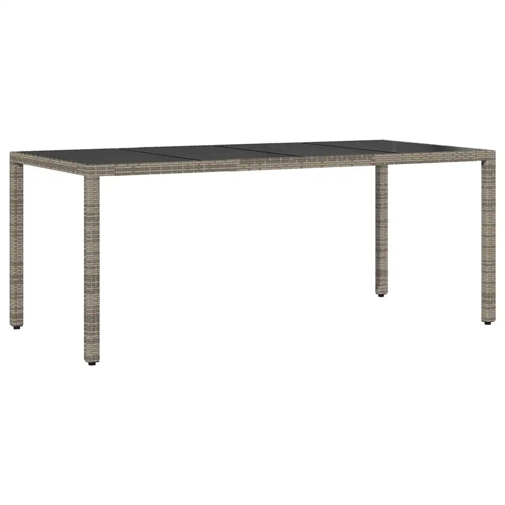 Set da Pranzo per Giardino 7 pcs Grigio polyrattan 3334875