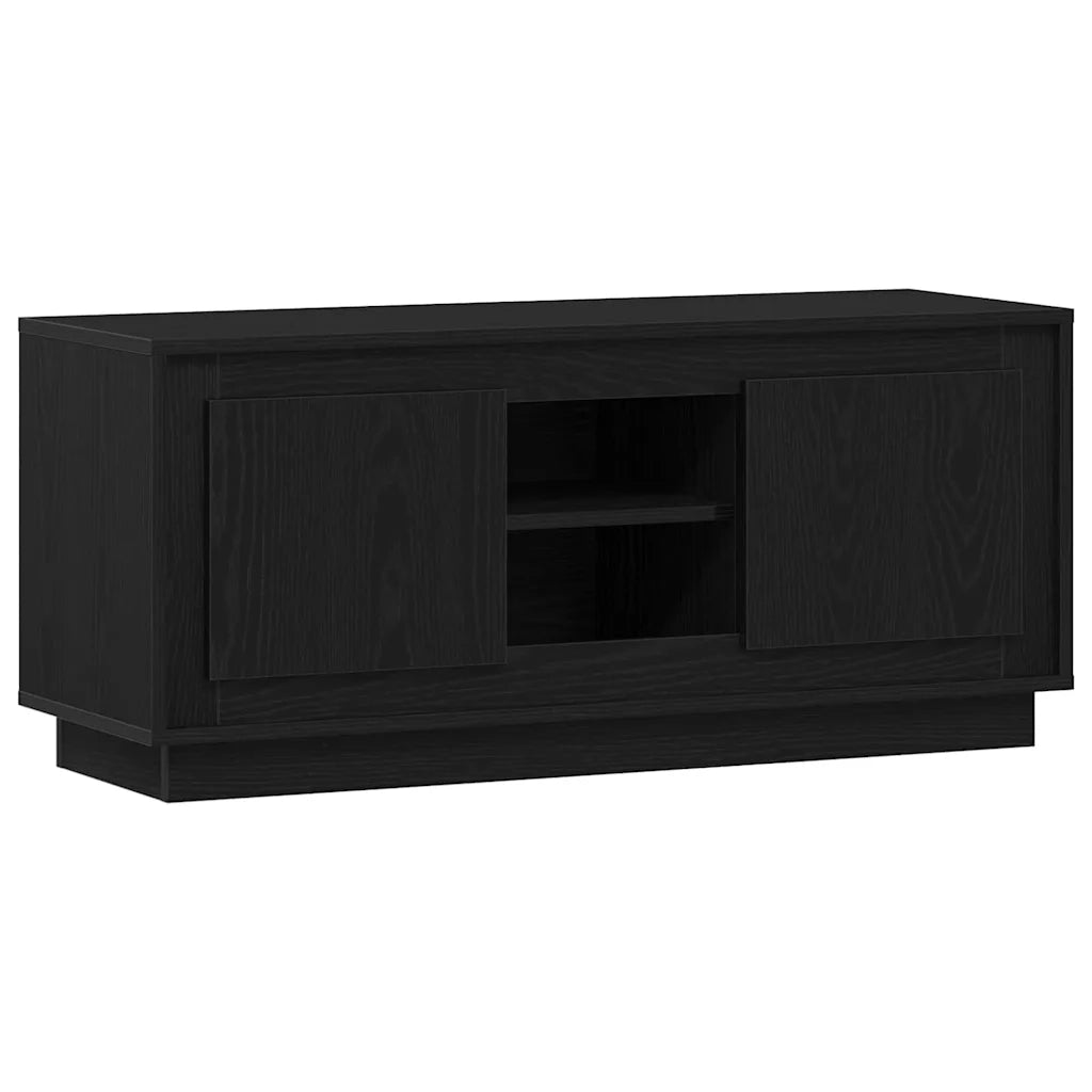 Mobile TV Rovere Nero 102 x 35 x 45 cm Legno multistrato 881315
