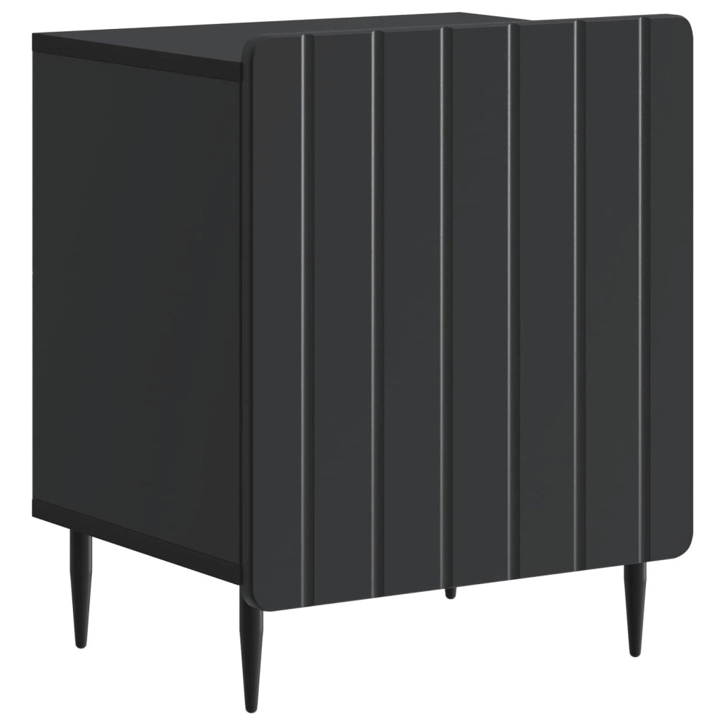 Armadio da Notte Nero 43 x 34,5 x 52 cm Legno ingegnerizzato 894337