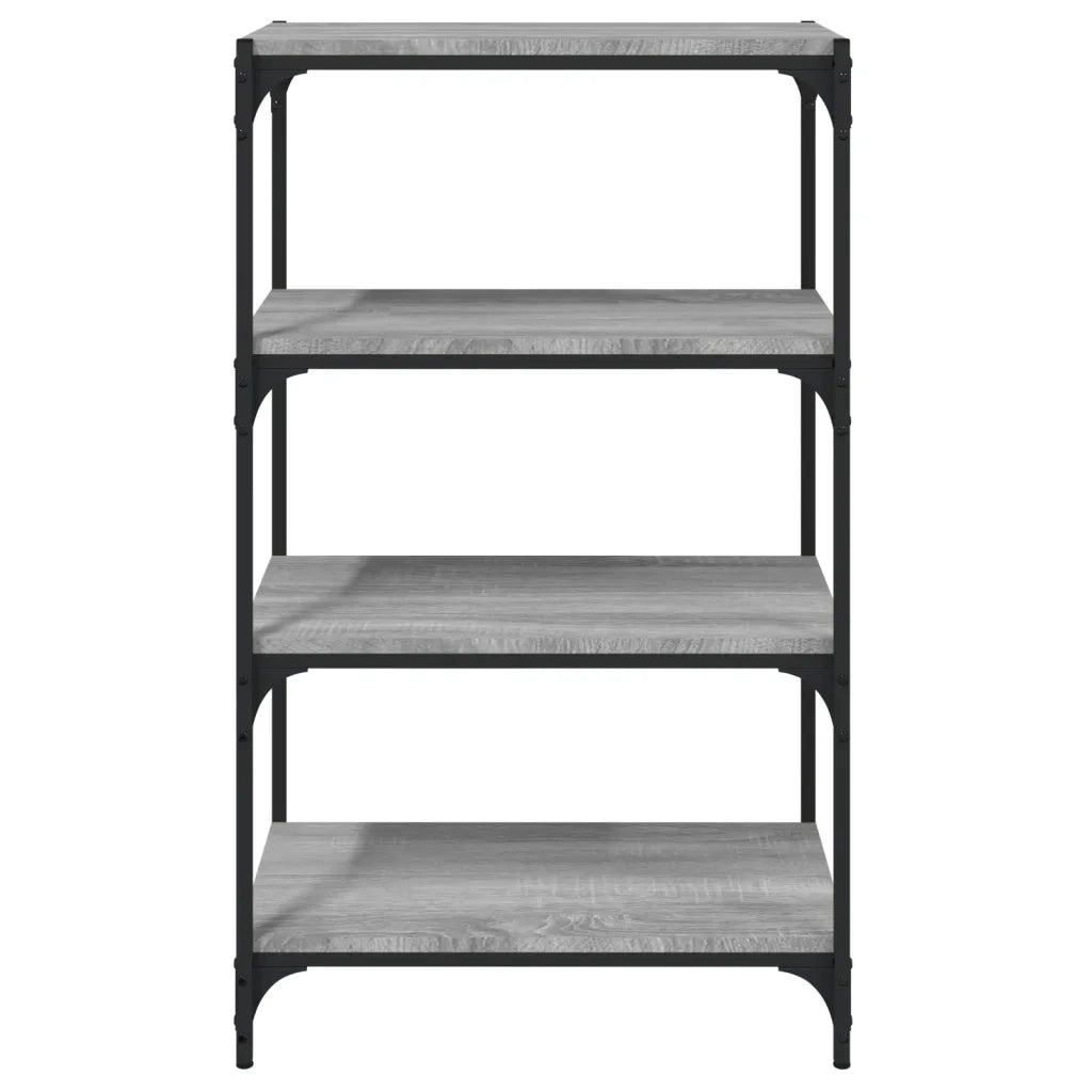 Libreria Grigio Sonoma 60x33x100 cm Legno Multistrato e Acciaio 819330