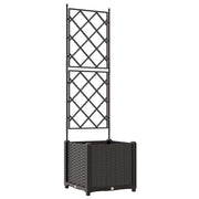 Fioriera da giardino moderna e minimalista 40 x 40 x 143 cm acciaio marrone 02_0058511