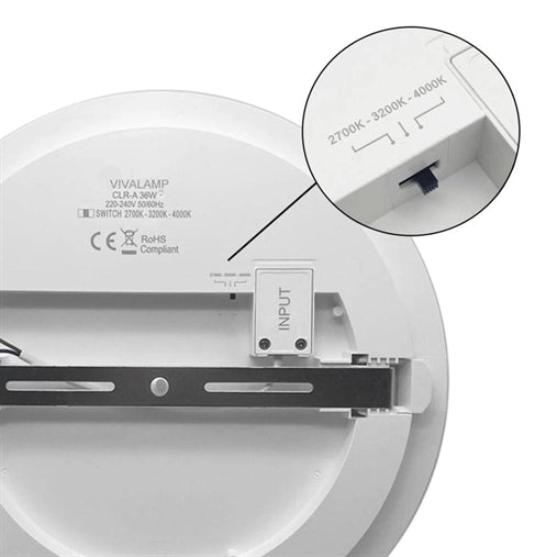Plafoniera Led 50w CCT Rotonda Interna Esterna 3000K-4200K-6400K